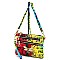 Groovy Multi Graffiti Queen Bee Stripe Clutch Crossbody Bag Wristlet