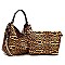 Leopard Chain Handle 2 in 1 Hobo-Shoulder Bag