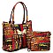 4-in-1  Graffiti Bee Stripe ACCENT Satchel Bag Value Set