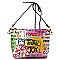 4-in-1  Graffiti Bee Stripe ACCENT Satchel Bag Value Set