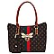 4-in-1 Monogram Queen Bee Stripe Satchel Set