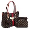 4-in-1 Monogram Queen Bee Stripe Satchel Set