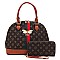 2-in-1 Queen Bee Stripe Monogram Dome Satchel