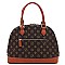 2-in-1 Queen Bee Stripe Monogram Dome Satchel