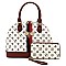 2-in-1 Queen Bee Stripe Monogram Dome Satchel