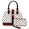 2-in-1 Stylish Queen Bee Stripe Monogrammed Dome Satchel