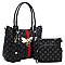 4-in-1 Monogram Queen Bee Stripe Satchel Set