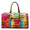 Trendy Multi Graffiti Print 19" Duffle Bag