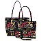 3-in-1 Multi Graffiti Print Tote Shopper Set