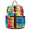 BEE STRIP ACCENT GRAFFITI  Fashion Backpack