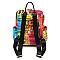 BEE STRIP ACCENT GRAFFITI  Fashion Backpack