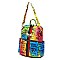 BEE STRIP ACCENT GRAFFITI  Fashion Backpack