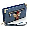 Fashionable  Bee Striped Clutch Wallet Wristlet