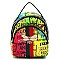 Convertible Graffiti Queen Bee Stripe Backpack Satchel