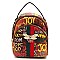 Convertible Graffiti Queen Bee Stripe Backpack Satchel