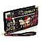 QUEENBEE GRAFFITI  STRIPE  WALLET WRISTLET