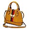 Fashionable Bee Stripe Dome Satchel