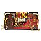 Trendy Multi Graffiti Turn Lock Crossbody Wallet