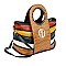 Multi Color Alligator Satchel Handbag