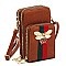 Trendy Queen Bee Stripe Crossbody Bag Cell Phone Purse