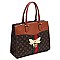 Stylish Queen Bee Stripe Monogram Satchel