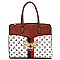 Stylish Queen Bee Stripe Monogram Satchel