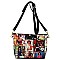 4-in-1 Magazine Cover Collage Queen Bee Stripe Satchel Set