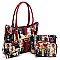 4-in-1 Magazine Cover Collage Queen Bee Stripe Satchel Set