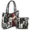 4-in-1 Magazine Cover Collage Queen Bee Stripe Satchel Set