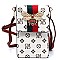 Stylish Queen Bee Stripe Monogram Cell Phone Purse Crossbody Bag