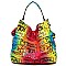 Fashionable Multi Graffiti 2-in-1 Bucket Shoulder Bag Hobo Set