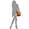 Fashionable Multi Graffiti 2-in-1 Bucket Shoulder Bag Hobo Set