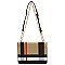 Stylish Tartan Plaid Check Flap Crossbody Bag