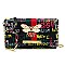 Queen Bee Stripe Graffiti Crossbody - Wallet