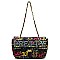 Quilted Graffiti Bag with Crystal Stonned word "PRETTY"