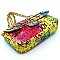 Quilted Graffiti Bag with Crystal Stonned word "PRETTY"