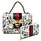 100 Dollar Bills C-Notes Queen Bee Stripe 2-in-1 Boxy Satchel