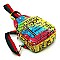 Fashionable Multi Graffiti Sling Backpack