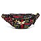 Fashion Multi Graffiti Queen Bee Stripe Fanny Pack Waist Bag