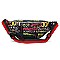 Fashion Multi Graffiti Queen Bee Stripe Fanny Pack Waist Bag