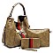 Stylish Queen Bee Stripe 3-in-1 Shoulder Bag Hobo