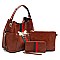 Stylish Queen Bee Stripe 3-in-1 Shoulder Bag Hobo