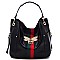 Stylish Queen Bee Stripe 3-in-1 Shoulder Bag Hobo