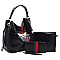 Stylish Queen Bee Stripe 3-in-1 Shoulder Bag Hobo