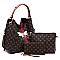 3-in-1Chic Monogram Queen Bee Stripe Shoulder Bag Hobo