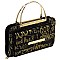 Trendy Multi Graffiti Print Round Top Handle Crossbody Bag Clutch Wallet