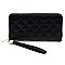 Lovely Quilted Zip Around Wallet Wristlet