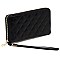 Lovely Quilted Zip Around Wallet Wristlet