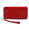 Lovely Quilted Zip Around Wallet Wristlet