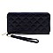 Lovely Quilted Zip Around Wallet Wristlet
